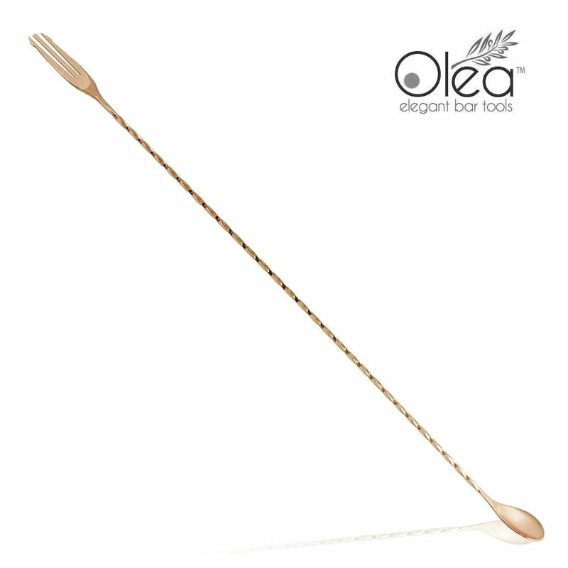 Deals 😉 Bars Olea™ Bar Spoon - Copper Plated With Trident Fork Tip (50cm) ⌛ 1 Deals 😉 Bars Olea™ Bar Spoon - Copper Plated With Trident Fork Tip (50cm) ⌛