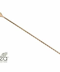 New ❤️ Bars Olea™ Bar Spoon - Copper Plated With Trident Fork Tip (40cm) 🛒 -Bars Sales Shop olea copper bar spoon fork tip 40 7 800x