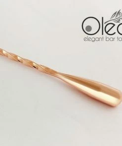 Cheapest ❤️ Bars Olea™ Bar Spoon - Copper Plated With Weighted Tip (40cm) 🧨 -Bars Sales Shop olea copper bar spoon weighted tip 1 800x