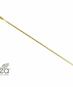 Best deal 🥰 Bars Olea™ Bar Spoon - Gold Plated With Bent Tip (40cm) 👍 -Bars Sales Shop olea gold bar spoon bent tip 40 7 800x