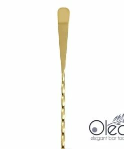 Budget 🔔 Bars Olea™ Bar Spoon - Gold Plated With Bent Tip (30cm) ❤️ -Bars Sales Shop olea gold bar spoon bent tip 4 2 800x