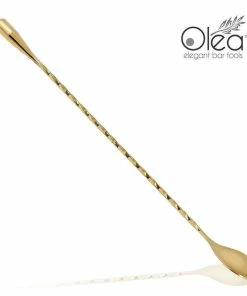 Coupon 😍 Bars Olea™ Bar Spoon - Gold Plated With Weighted Tip (30cm) 🌟