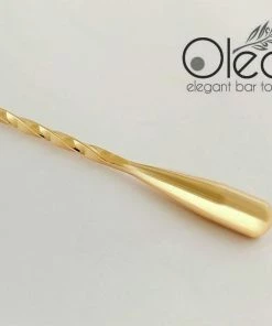 Coupon 😍 Bars Olea™ Bar Spoon - Gold Plated With Weighted Tip (30cm) 🌟 -Bars Sales Shop olea gold bar spoon weighted tip 1 800x
