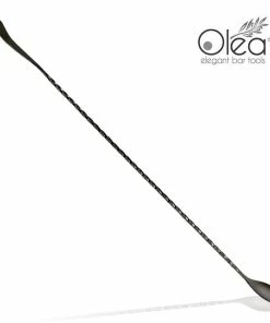 New 😉 Bars Olea™ Bar Spoon - Gunmetal Plated With Bent Tip (40cm) ⭐