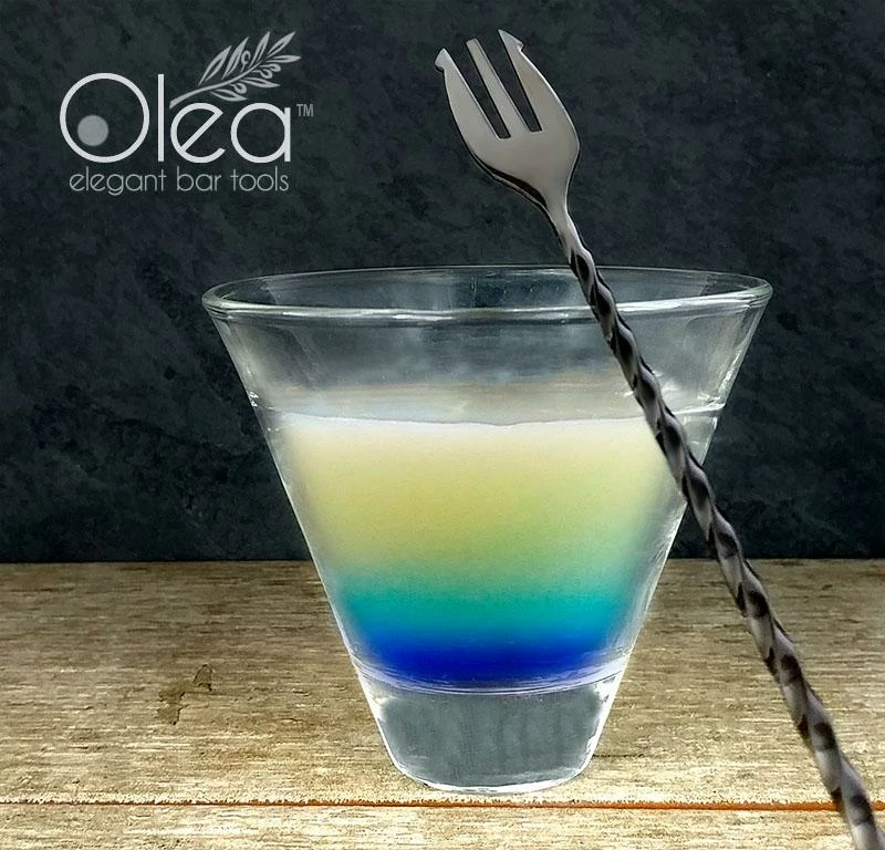 New 💯 Bars Olea™ Bar Spoon - Gunmetal Plated With Trident Fork Tip (30cm) 😉 2 New 💯 Bars Olea™ Bar Spoon - Gunmetal Plated With Trident Fork Tip (30cm) 😉 - Image 2