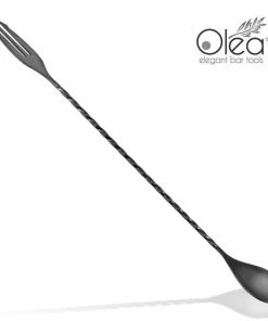 New 💯 Bars Olea™ Bar Spoon - Gunmetal Plated With Trident Fork Tip (30cm) 😉
