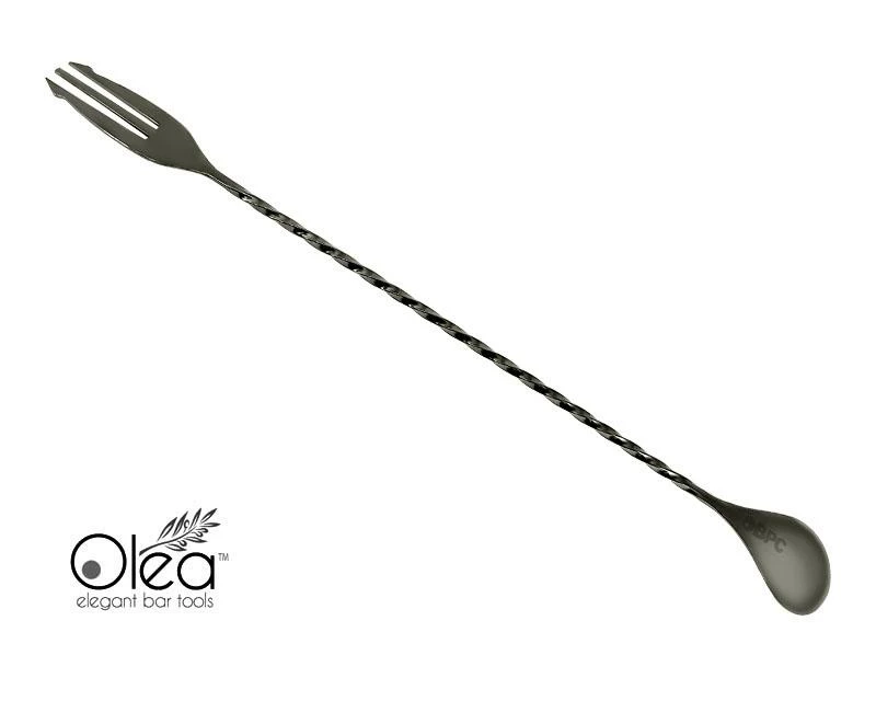 New 💯 Bars Olea™ Bar Spoon - Gunmetal Plated With Trident Fork Tip (30cm) 😉 3 New 💯 Bars Olea™ Bar Spoon - Gunmetal Plated With Trident Fork Tip (30cm) 😉 - Image 3