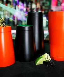 Best Pirce 💯 Bars Olea™ NEON Cocktail Shaker - 16oz Weighted - Metallic Orange ⭐ -Bars Sales Shop orange black olea cocktail shakers 3 800x