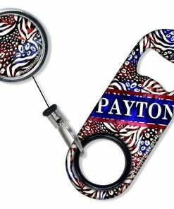 Top 10 🔔 Bars Add Your Name - Mini Bottle Opener With Retractable Reel - Patriotic Cheetah 😍