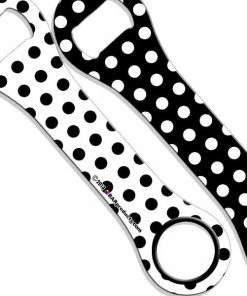 Hot Sale 🔥 Bars Polka Dot Series Kolorcoat™ 🐶 Dog Bone Bottle Opener 🧨 -Bars Sales Shop polka dots dog bone opener blkwht 1 800x