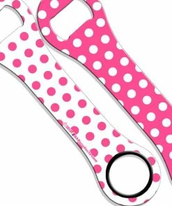 Hot Sale 🔥 Bars Polka Dot Series Kolorcoat™ 🐶 Dog Bone Bottle Opener 🧨 -Bars Sales Shop polka dots dog bone opener pnkwht 800x