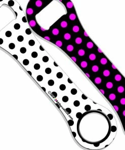 Hot Sale 🔥 Bars Polka Dot Series Kolorcoat™ 🐶 Dog Bone Bottle Opener 🧨 -Bars Sales Shop polka dots dog bone opener purblk 800x