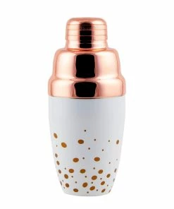 Discount ๐ Bars BarConicยฎ 3 Piece Shaker Set - Polka Dot Design W/ Rose Gold Lid ๐