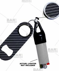 Top 10 🔥 Bars Retractable Reel, Mini Bottle Opener And Lighter Leash® Clug SET - Carbon Fiber 🥰
