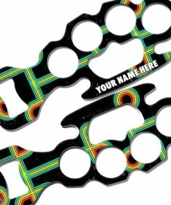 Coupon 💯 Bars Abstract Retro Knuckle Buster Bottle Opener - ADD YOUR NAME 🧨