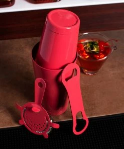 Buy 🔔 Bars 4 Piece Bar Set With V-Rod® - Rose Pink 🔔 -Bars Sales Shop rose pink bar set scene2 800x