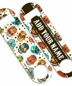 Brand new ⭐ Bars Add Your Name - Skinny Mini Bottle Opener - Cute Mexican Skulls 👏