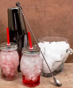 Coupon 🔔 Bars Skull Cocktail Set - Gun Metal 🔔 -Bars Sales Shop skull set scene1 800x