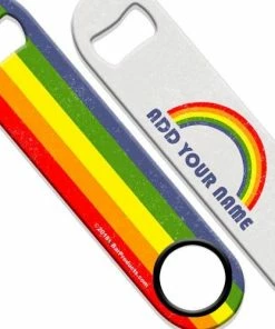 New 🔥 Bars ADD YOUR NAME Speed Bottle Opener - Retro Series - Rainbow 🔥