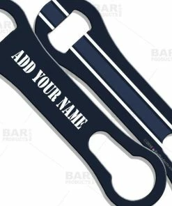 Wholesale 👏 Bars ADD YOUR NAME V-Rod® Bottle Opener - Sports Theme (Several Colors Available) 😉 -Bars Sales Shop sports blue blue white vrod lbl bpc 800x