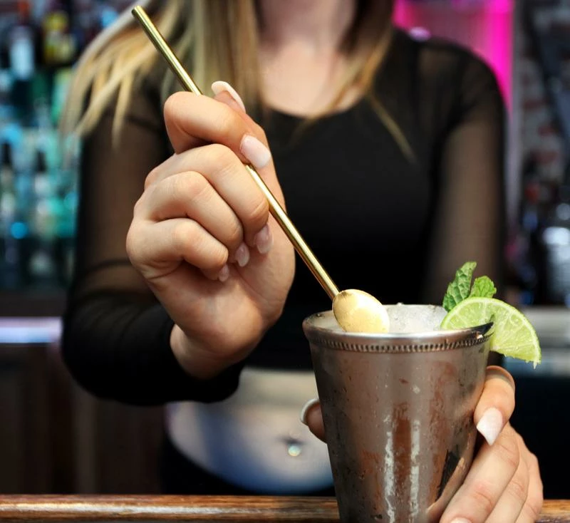 New 🎁 Bars Olea™ Gold Plated Straw Spoon 🥰 2 New 🎁 Bars Olea™ Gold Plated Straw Spoon 🥰 - Image 2