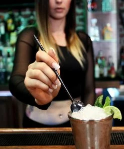 Brand new 🎁 Bars Olea™ Gunmetal Plated Straw Spoon 😉 -Bars Sales Shop straw sp gm gun metal plated straw stir bpc 800x