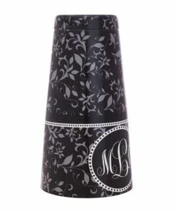 Hot Sale 👏 Bars Monogram Gray Swirls Cocktail Shaker Tin - 28 Oz Weighted - ADD YOUR NAME 👍 -Bars Sales Shop swirl monogram cocktail shaker custom black 3 800x