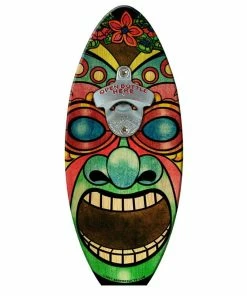 Cheap ✔️ Bars Carnival Tiki Man Surfboard Wall Mount Bottle Opener ✨