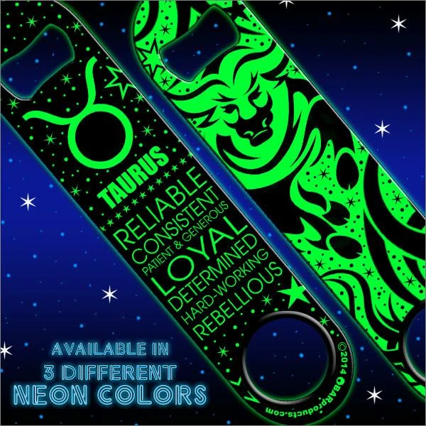 Budget 🎉 Bars Kolorcoat™ Zodiac Speed Bottle Opener - NEON - TAURUS 🔔 2 Budget 🎉 Bars Kolorcoat™ Zodiac Speed Bottle Opener - NEON - TAURUS 🔔 - Image 2