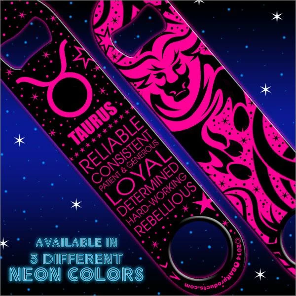 Budget 🎉 Bars Kolorcoat™ Zodiac Speed Bottle Opener - NEON - TAURUS 🔔 3 Budget 🎉 Bars Kolorcoat™ Zodiac Speed Bottle Opener - NEON - TAURUS 🔔 - Image 3