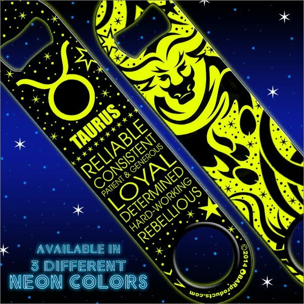 Budget 🎉 Bars Kolorcoat™ Zodiac Speed Bottle Opener - NEON - TAURUS 🔔 1 Budget 🎉 Bars Kolorcoat™ Zodiac Speed Bottle Opener - NEON - TAURUS 🔔