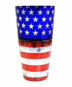 Promo 💯 Bars Printed Cocktail Shaker Tin - Grungy US Flag - 28 Ounce Weighted 🔔