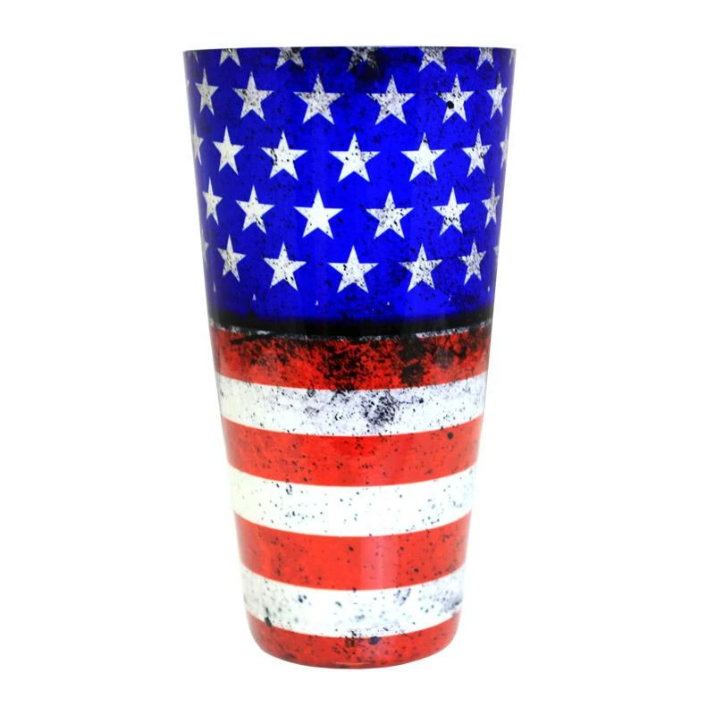 Promo 💯 Bars Printed Cocktail Shaker Tin - Grungy US Flag - 28 Ounce Weighted 🔔 1 Promo 💯 Bars Printed Cocktail Shaker Tin - Grungy US Flag - 28 Ounce Weighted 🔔