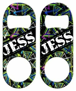 Buy 🤩 Bars CUSTOMIZABLE Mini Bottle Opener - Abstract Triangles 😉