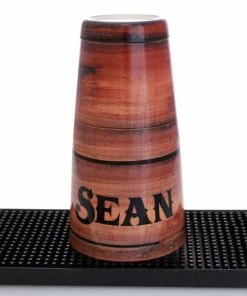 Best Pirce 🎉 Bars Wood Pattern Printed Cocktail Shaker Tin - 28 Oz Weighted - ADD YOUR NAME 🛒 -Bars Sales Shop wood pattern shaker tin rim down 800x