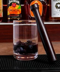 New ⭐ Bars BarConic® Muddler - Chocolate Brown Wood 🎉 -Bars Sales Shop wooden muddler brown scene1 800x